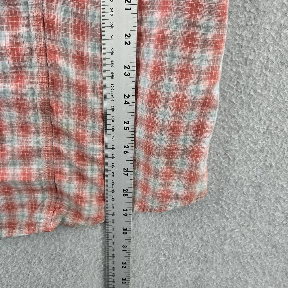 True Religion Men Button Up Shirt XXXL Red‎ Plaid Rocky Western